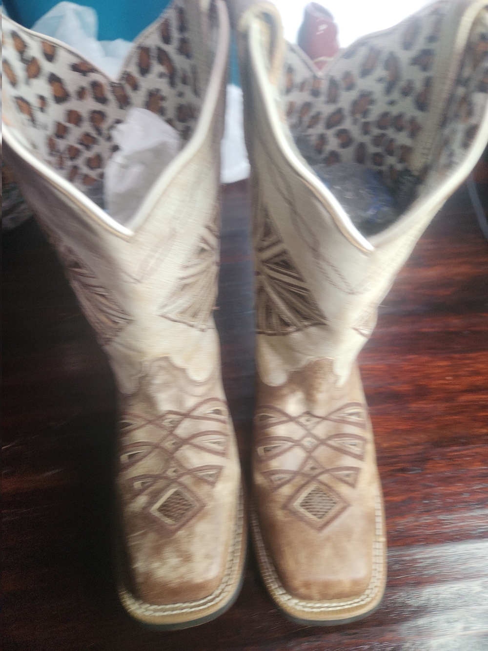 Women's Laredo Brown Embroidered Western Boots - Sz 7
